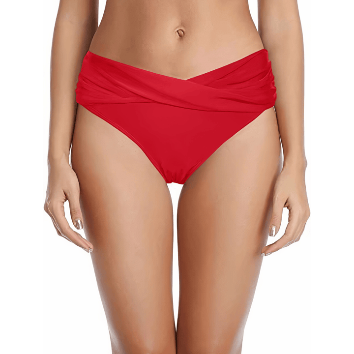 Karla™ low-waist bikini bottoms by Emma & Rose Manhattan featuring a sleek fit and minimal coverage, shown in a vibrant swimwear style.
