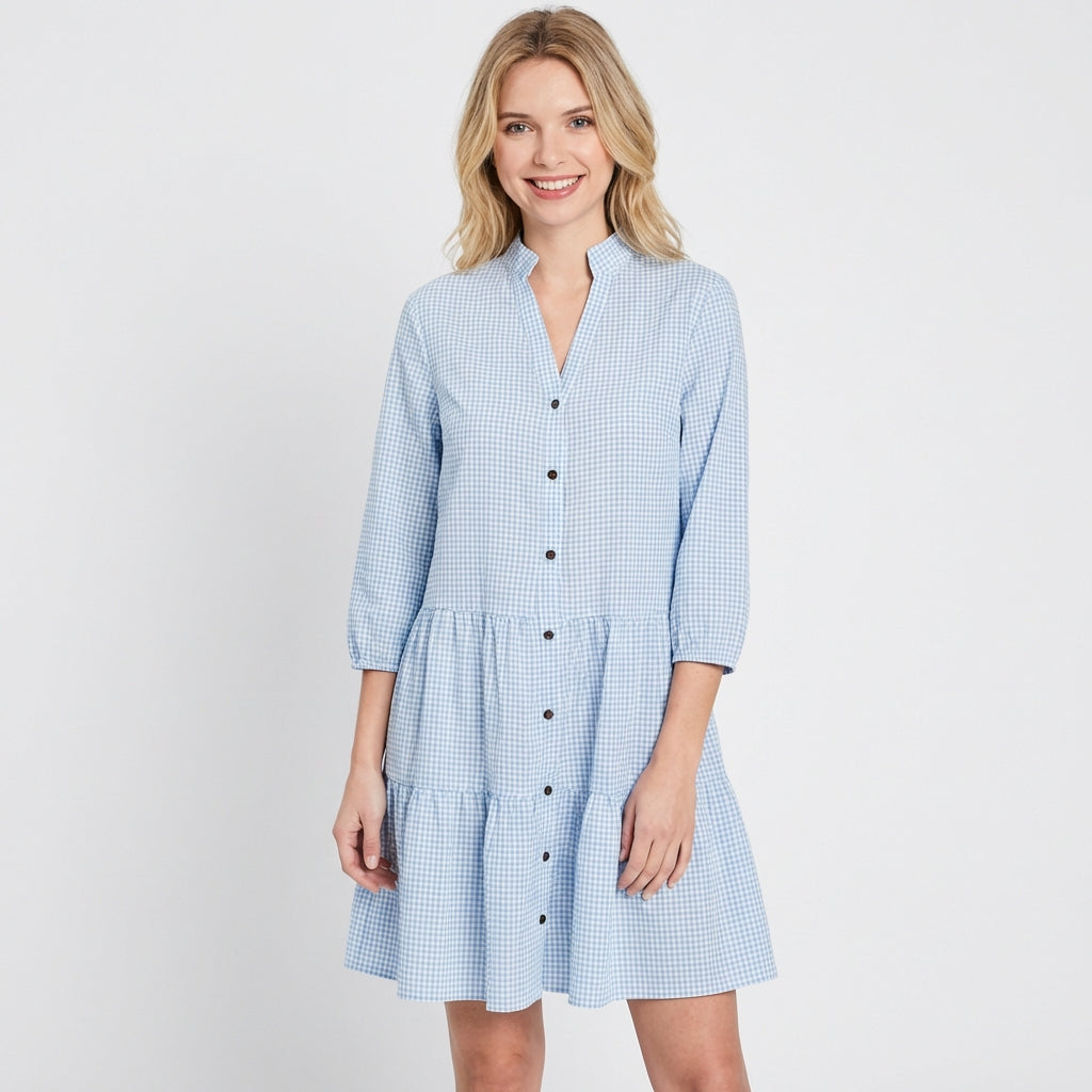 Tuva | Short Vichy Check Dress for Women