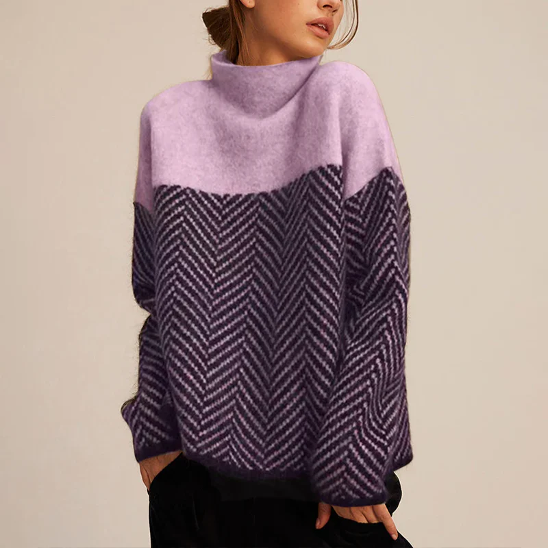 The™  |  Eireann Chevron Turtleneck Sweater