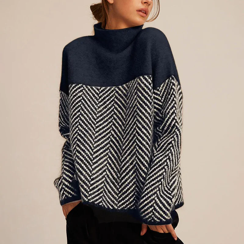 The™  |  Eireann Chevron Turtleneck Sweater