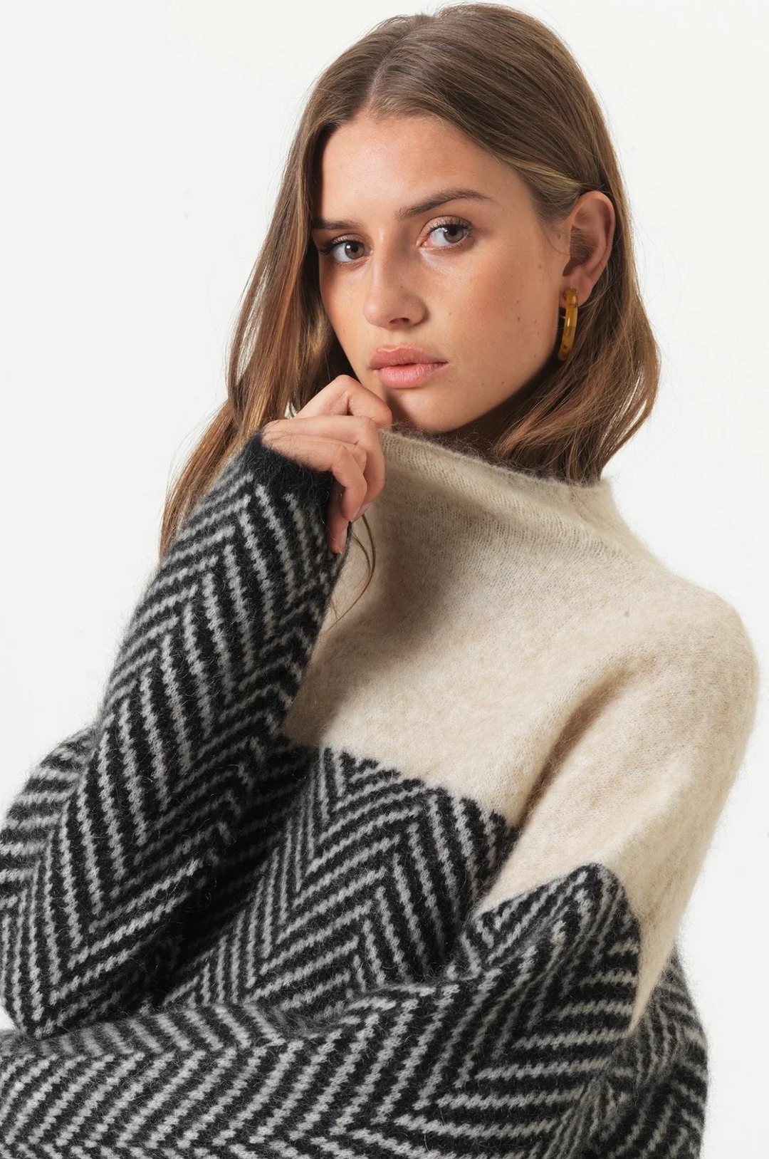 The™  |  Eireann Chevron Turtleneck Sweater