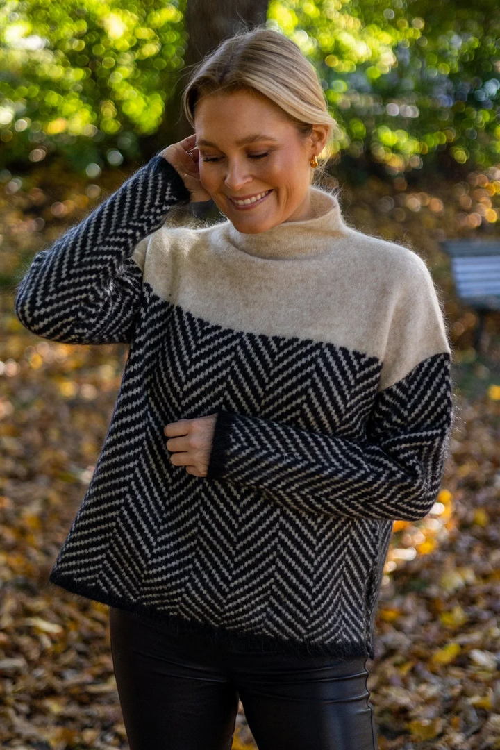 The™  |  Eireann Chevron Turtleneck Sweater