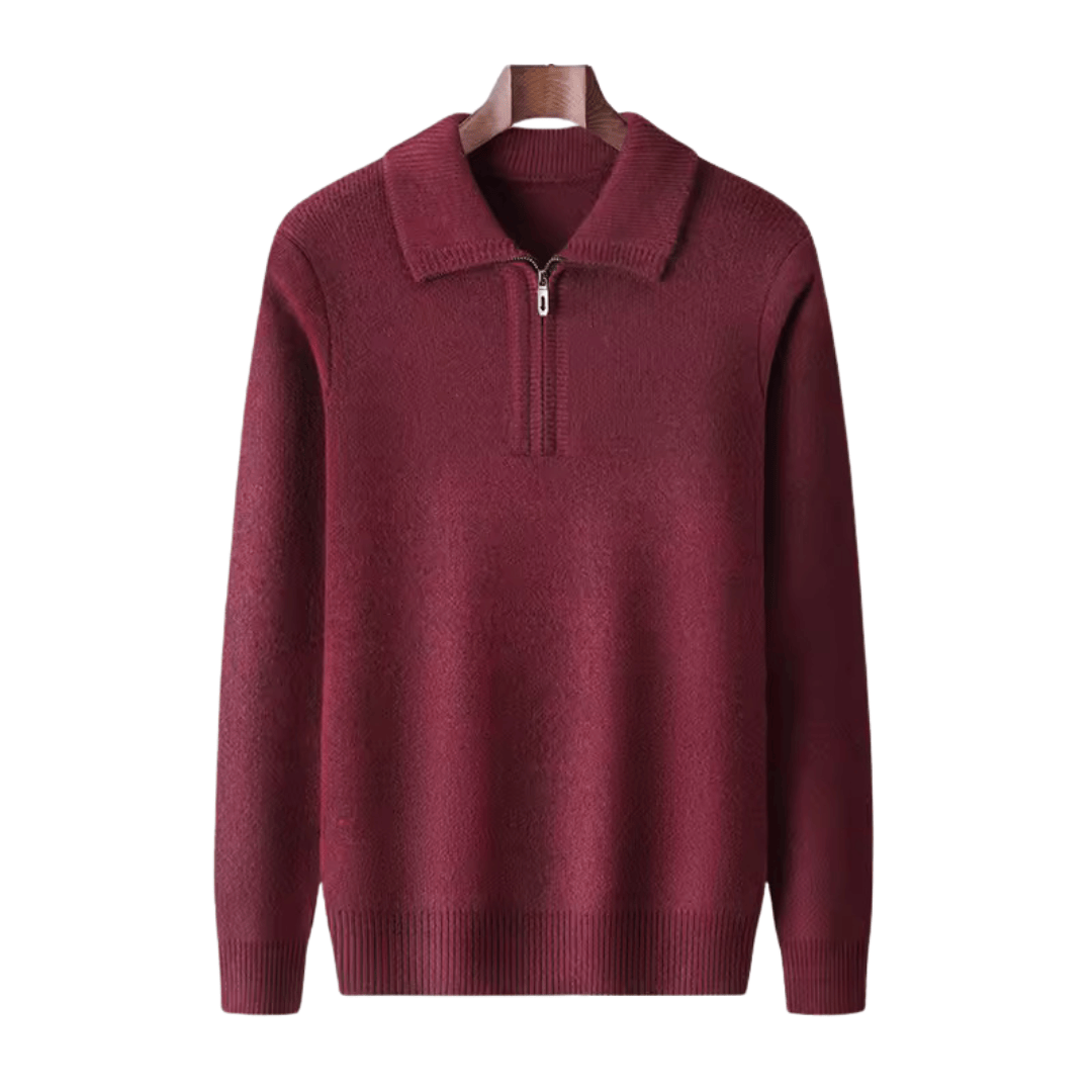 Emma & Rose cashmere quarter-zip sweater — premium knitwear