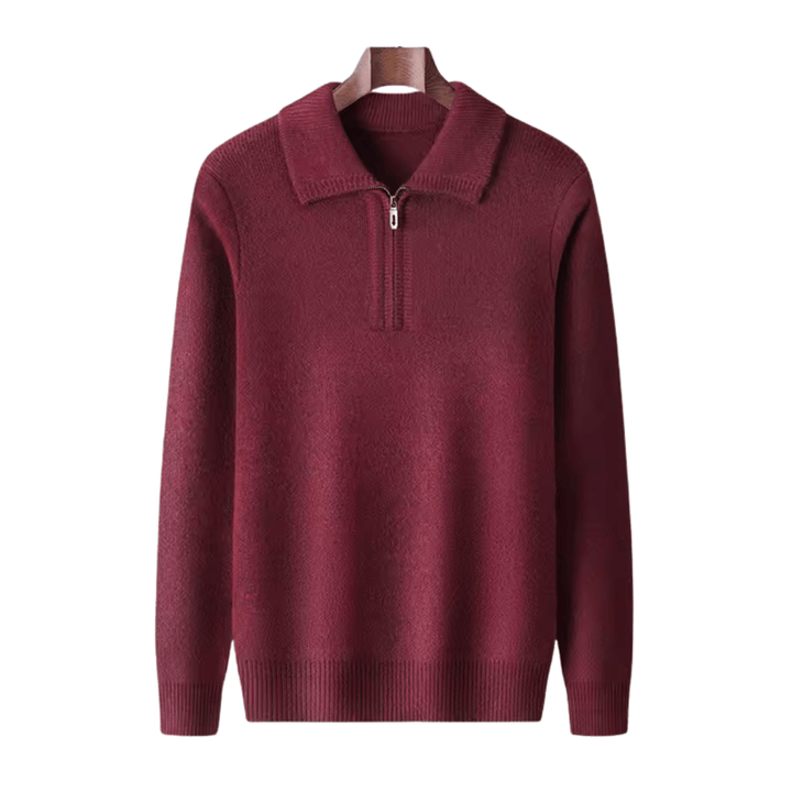 Emma & Rose cashmere quarter-zip sweater — premium knitwear
