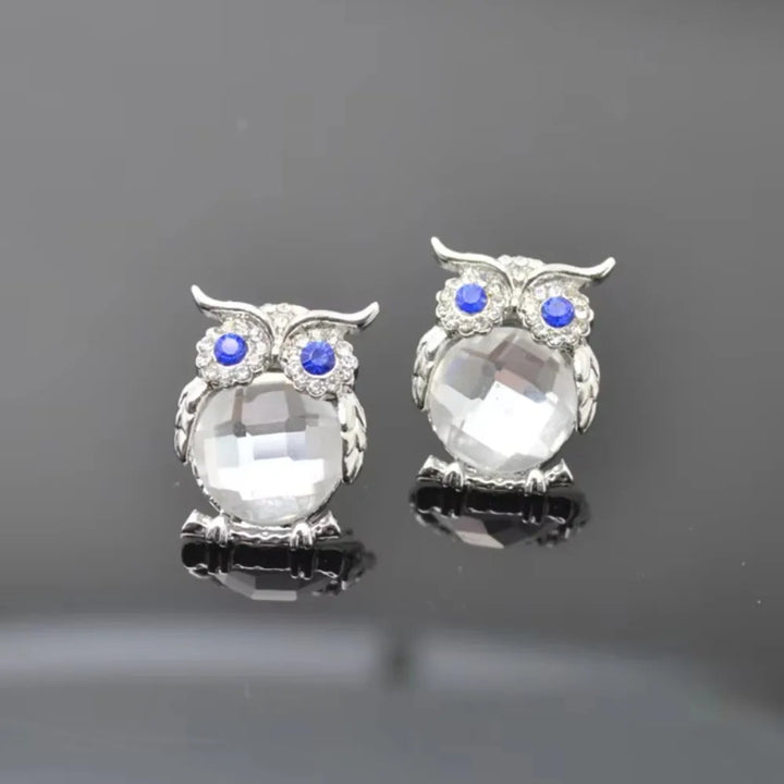 Crystal Owl Pendant Necklace, view 5 - Elena Harper