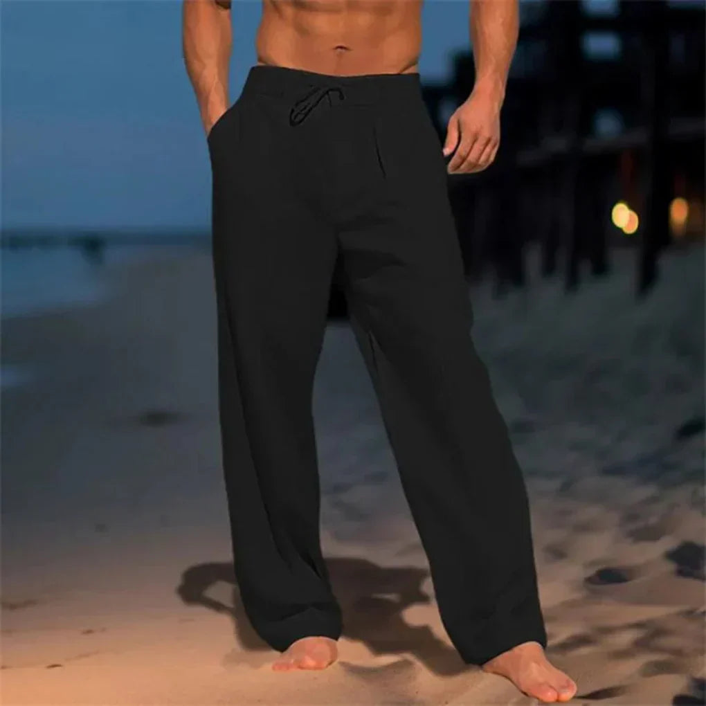 LAURENT MONACO | CLASSIC LINEN PANTS FOR MEN