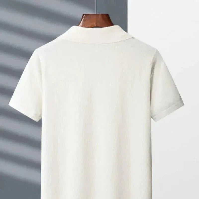 Men's Classic Soft Polo Shirt by Emma & Rose Manhattan, lightweight summer polo in a soft fabric, displayed on a neutral background.