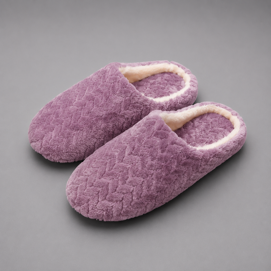 Unisex Fluffy Indoor Slippers – Soft Lightweight Non-Slip Plush House Slides