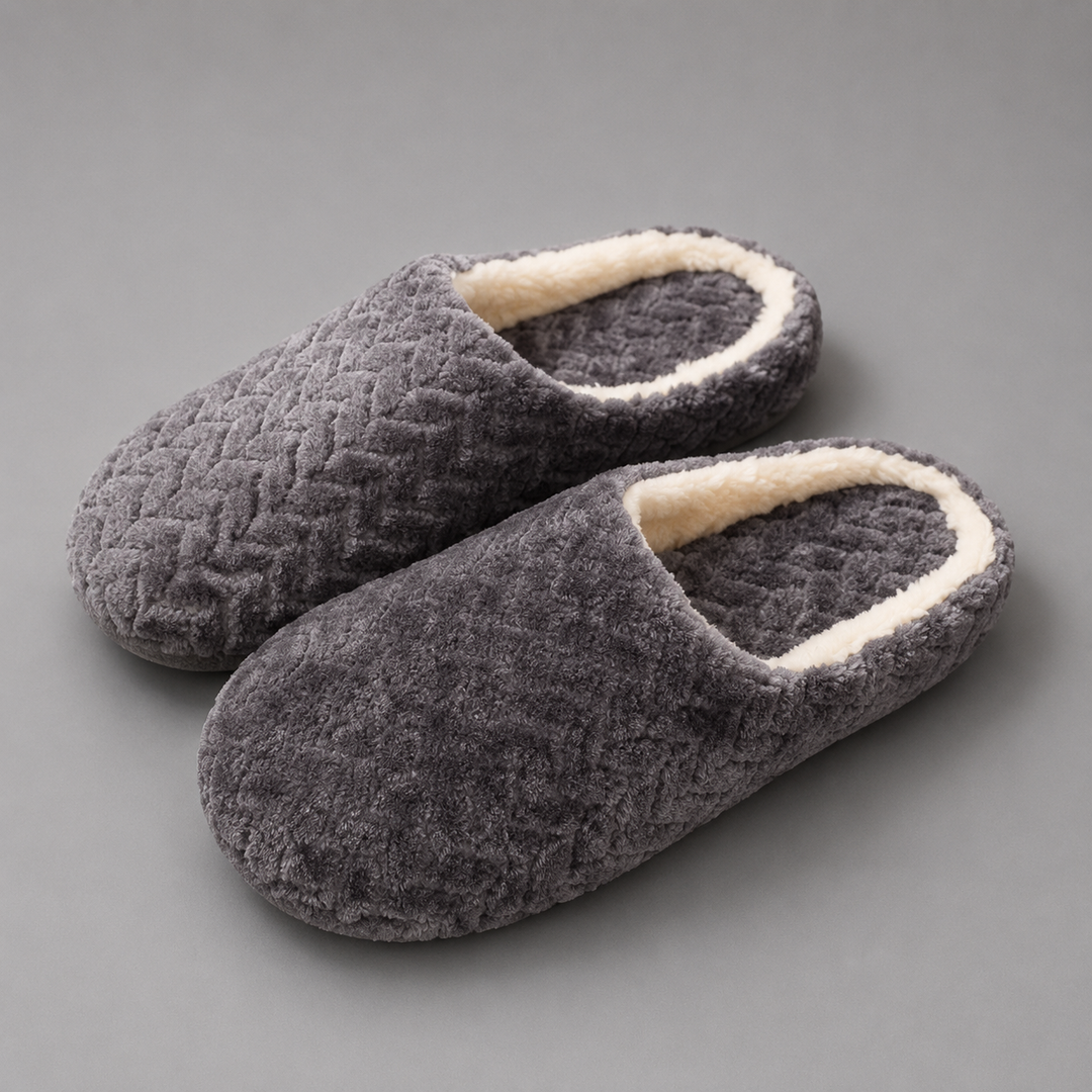 Unisex Fluffy Indoor Slippers – Soft Lightweight Non-Slip Plush House Slides