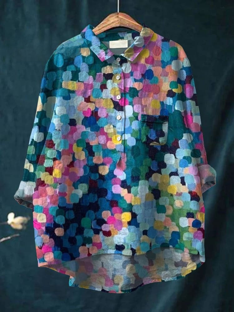 Amara Colourful Dot Print Shirt - Elena Harper
