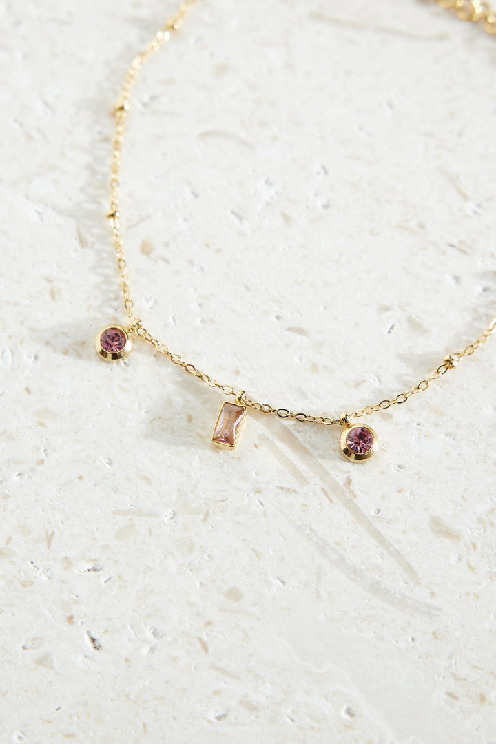 18k Gold Plated Gems For You Bracelet Gold, view 2 - Elena Harper