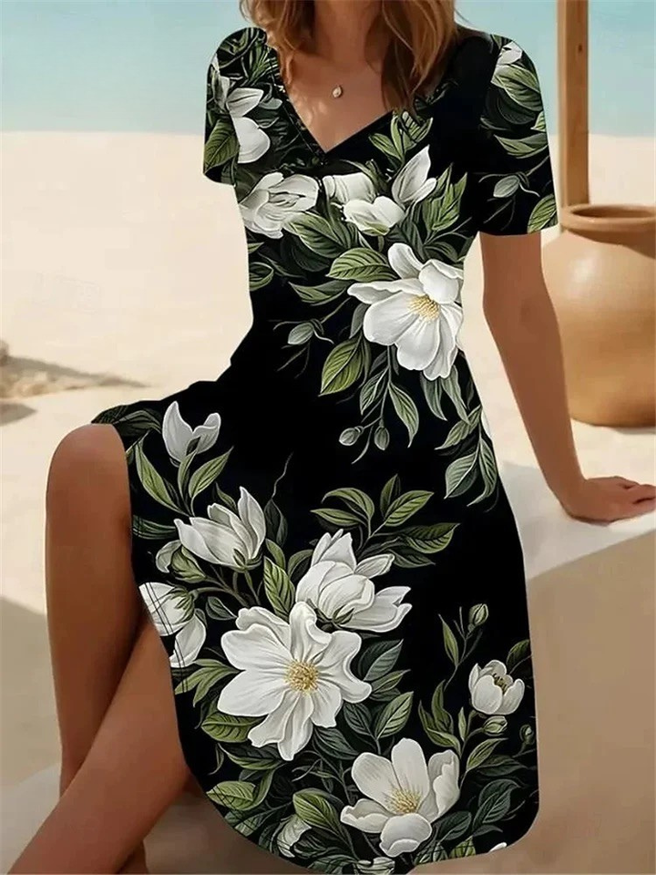Francesca Soft Floral Dress, view 4 - Elena Harper