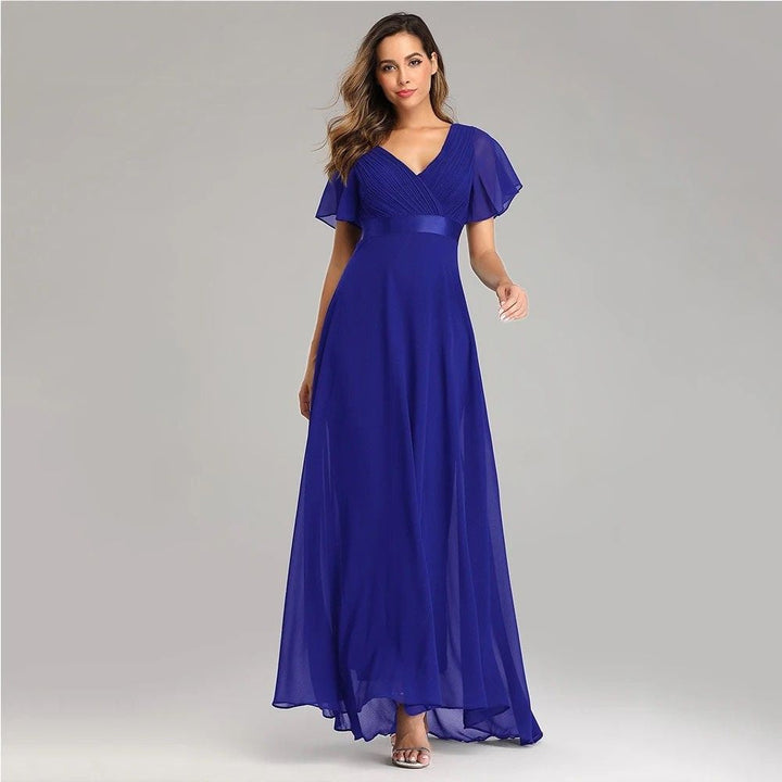 Lelia Flowing Chiffon Dress, view 8 - Elena Harper