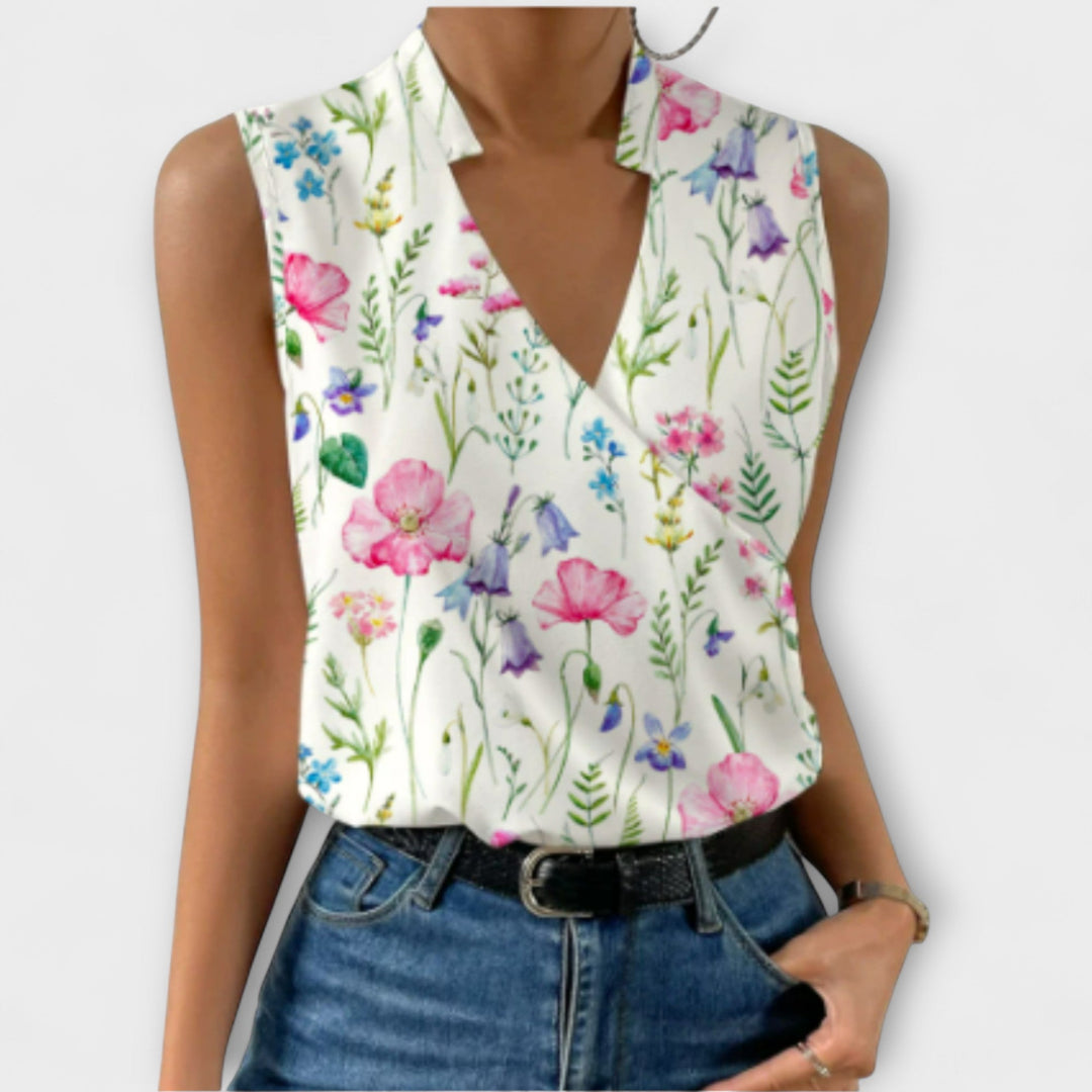 Loretta™  |  Sophisticated V-neck Top