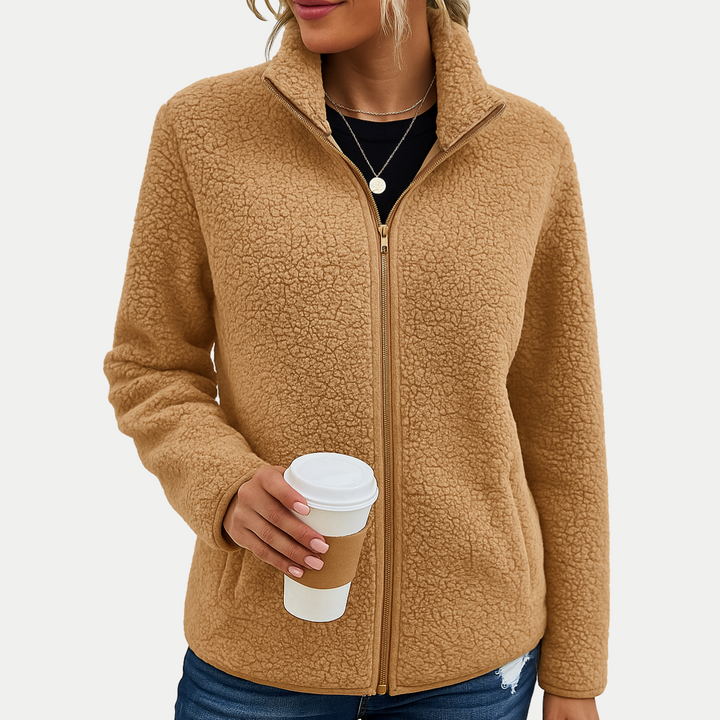 Women's Zip-Up Jacket with Textured Pattern