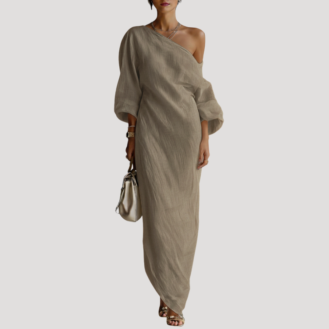 Elegant One-Shoulder Maxi Dress
