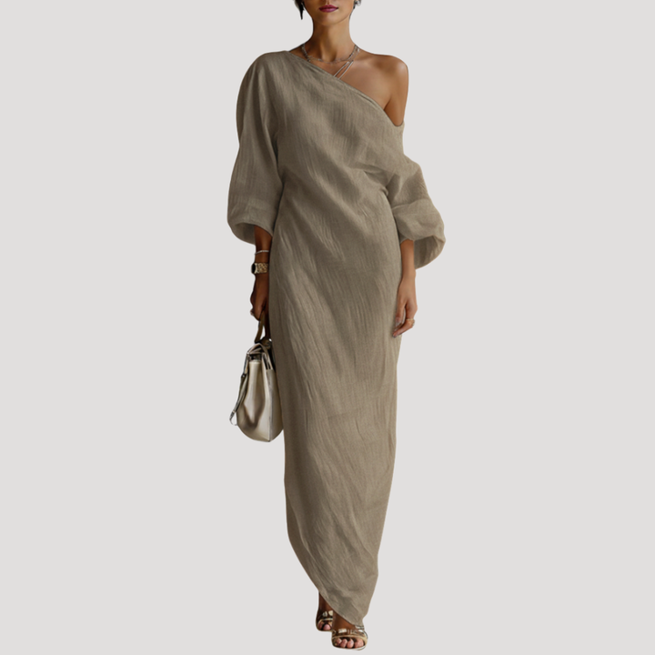 Elegant One-Shoulder Maxi Dress