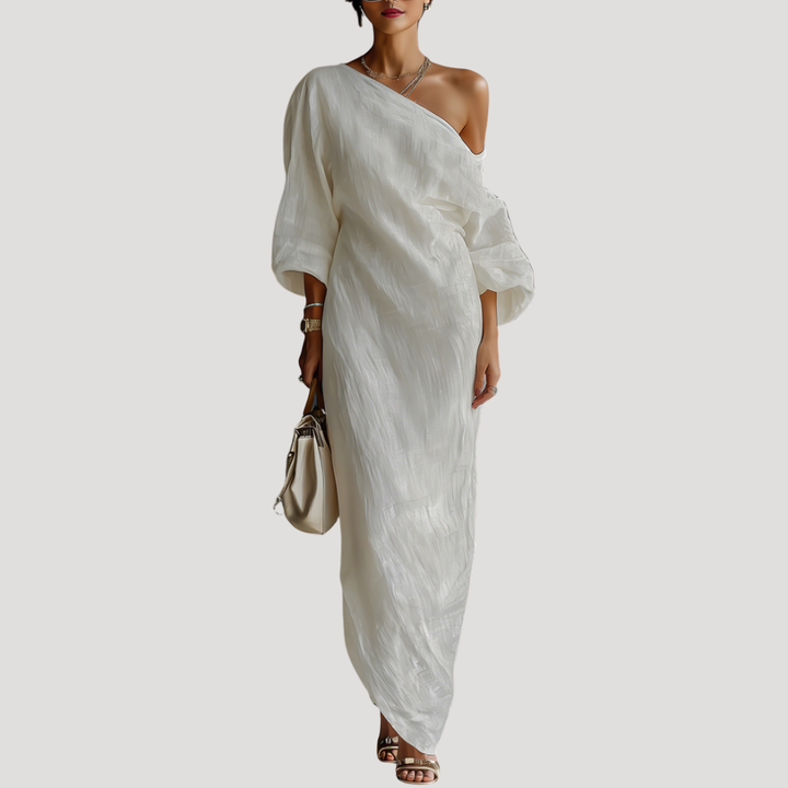 Elegant One-Shoulder Maxi Dress