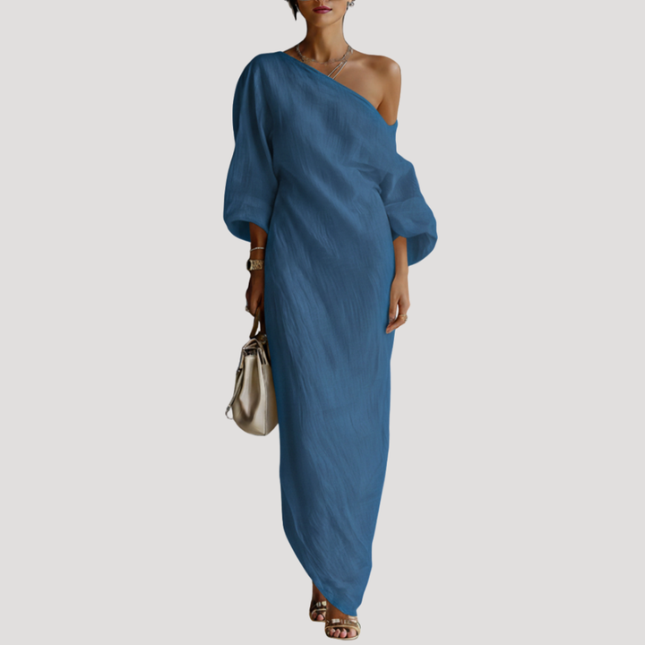Elegant One-Shoulder Maxi Dress
