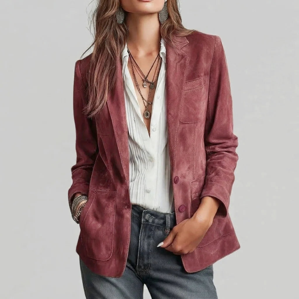 Thea | Soft Suede-Touch Blazer