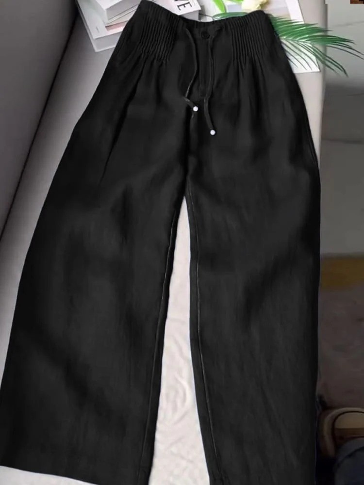 ARLETTE – PLEATED LINEN COMFORT FIT PANTS