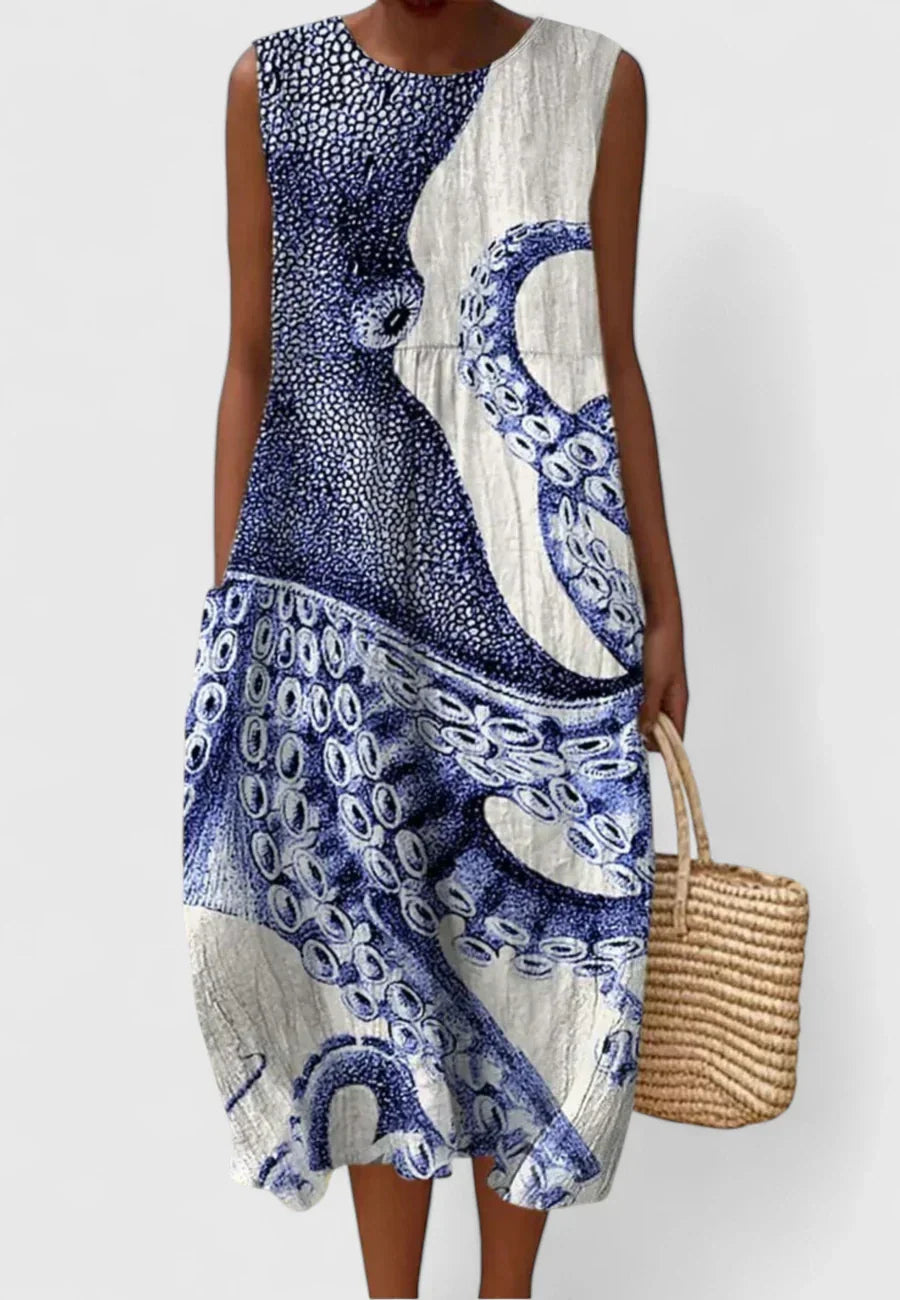 Juliet Ocean-inspired Sleeveless Dress - Elena Harper