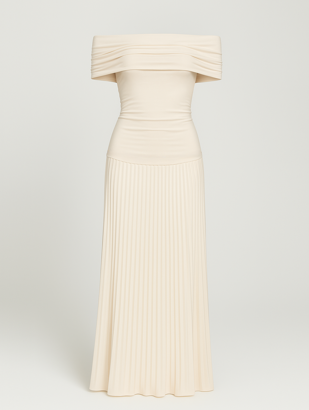 Women's Elegant Off-Shoulder Maxi Dress - Timeless Style
