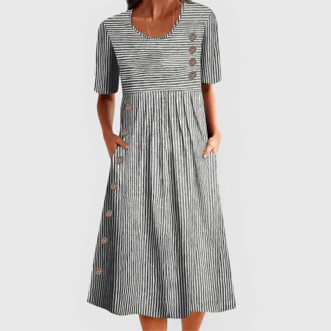 Wanda™  |  Striped Midi Dress