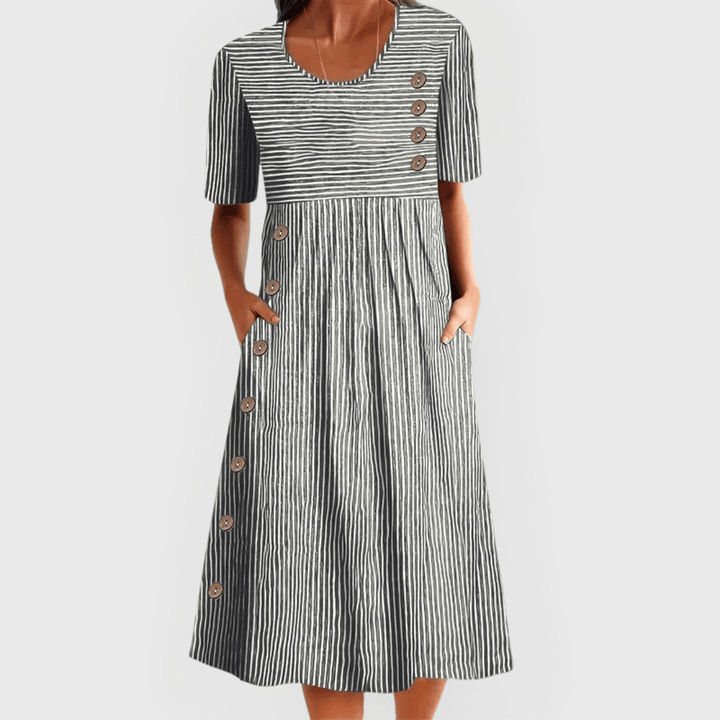 Wanda™  |  Striped Midi Dress