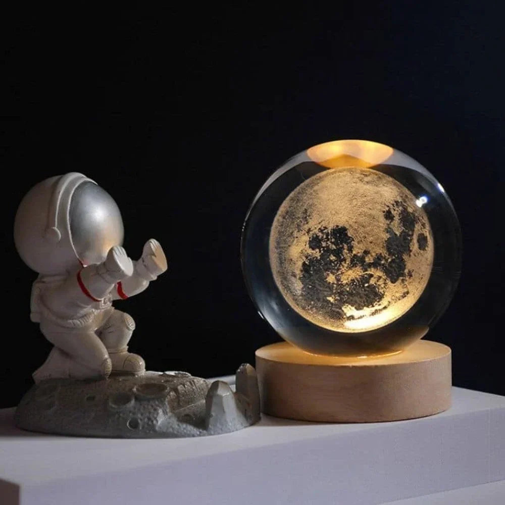 Glowing Crystal Ball with 3D Engraving Night Light