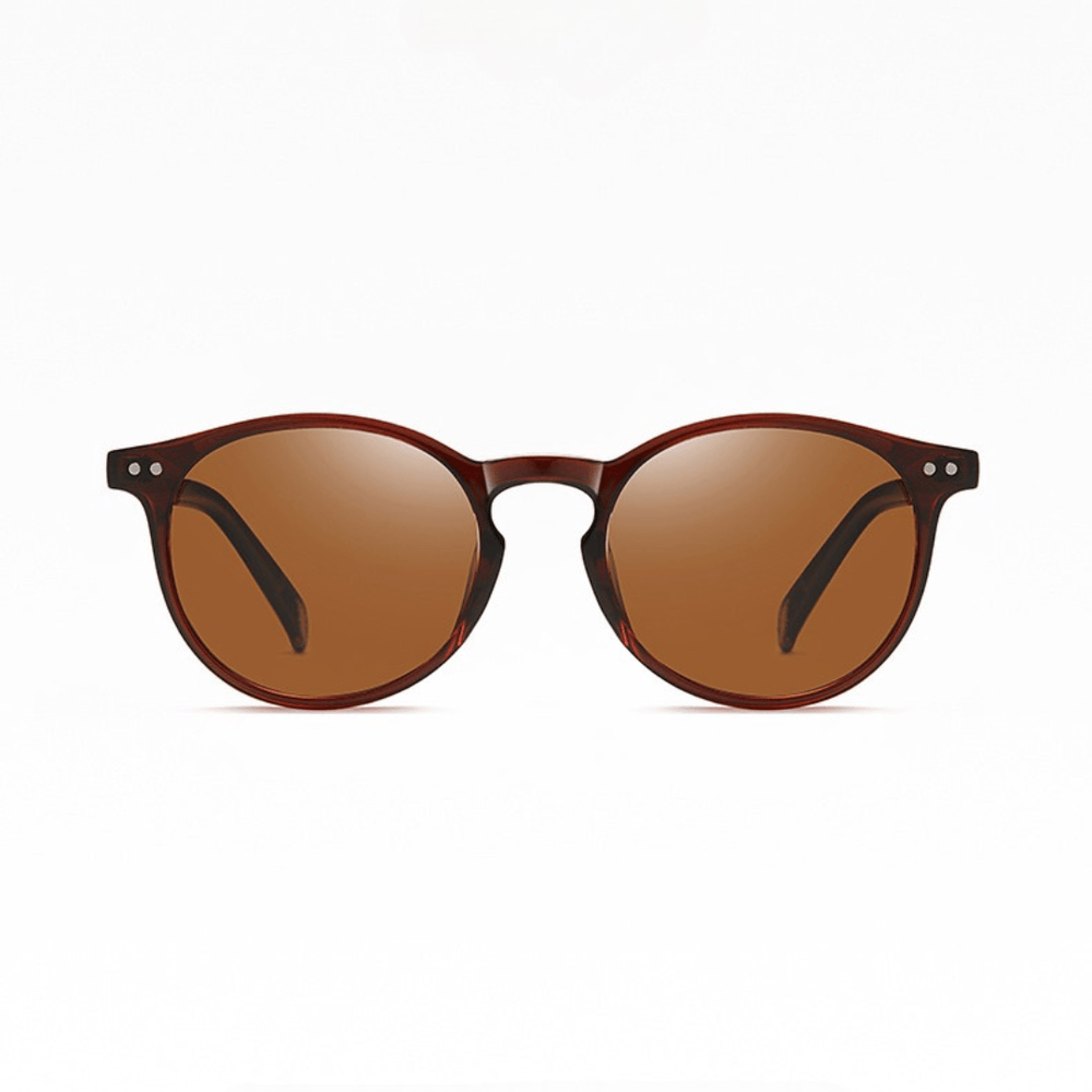 Emma & Rose Manhattan Ryder™ polarized sunglasses with dark tinted lenses and sleek black frames.