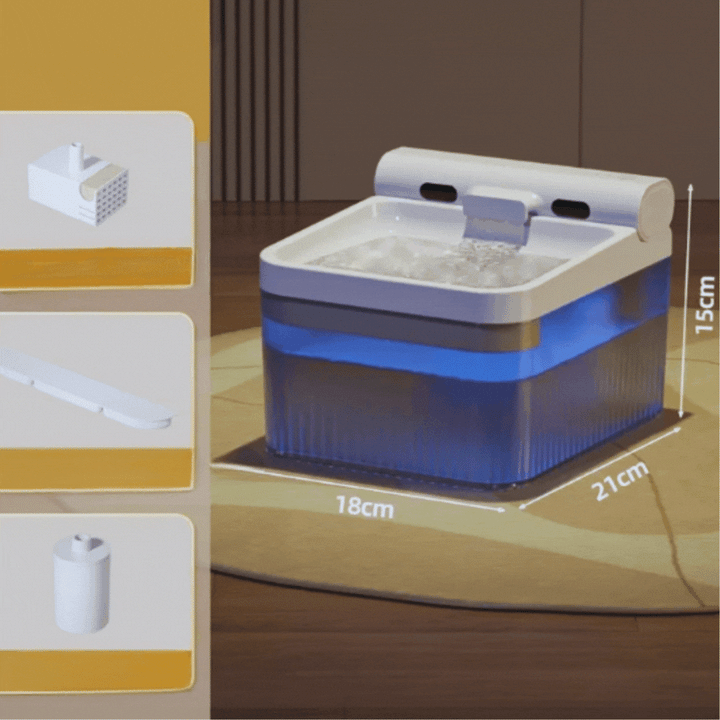 Pet's Fountain Water Dispenser - Running Flow & Triple Filter