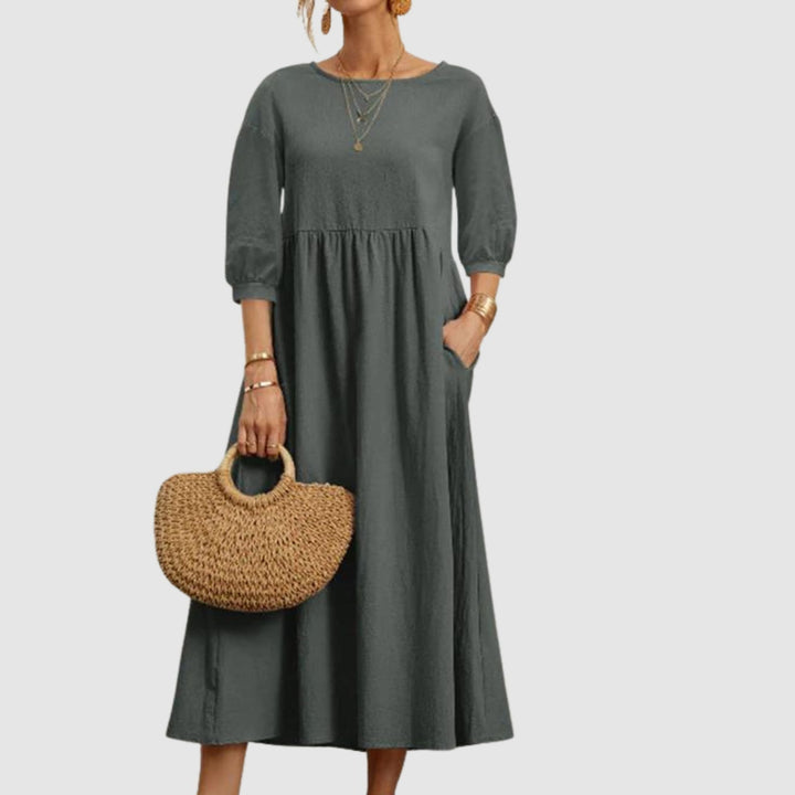 Long and Soft Autumn Dress - Comfortable and Versatile