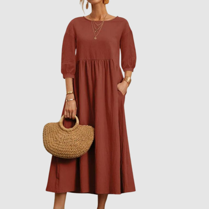 Long and Soft Autumn Dress - Comfortable and Versatile