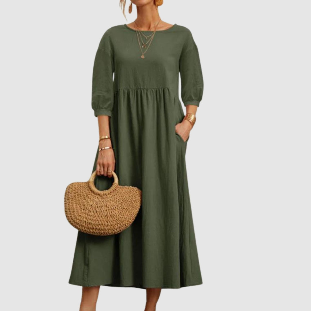 Long and Soft Autumn Dress - Comfortable and Versatile