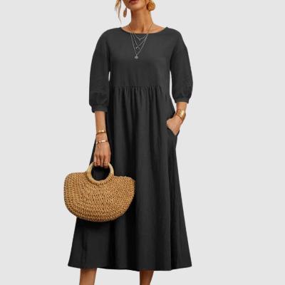 Long and Soft Autumn Dress - Comfortable and Versatile