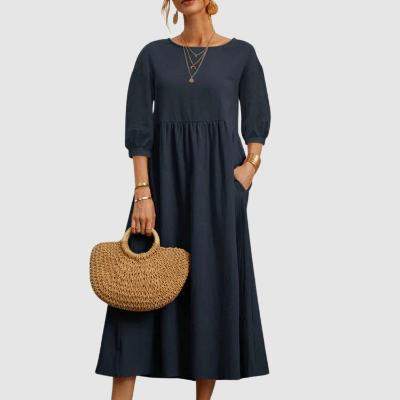 Long and Soft Autumn Dress - Comfortable and Versatile