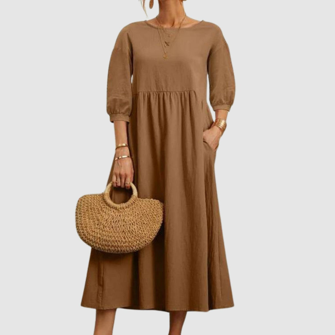 Long and Soft Autumn Dress - Comfortable and Versatile