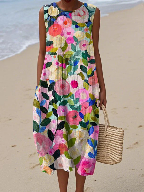 Ava Floral Midi Dress - Elena Harper
