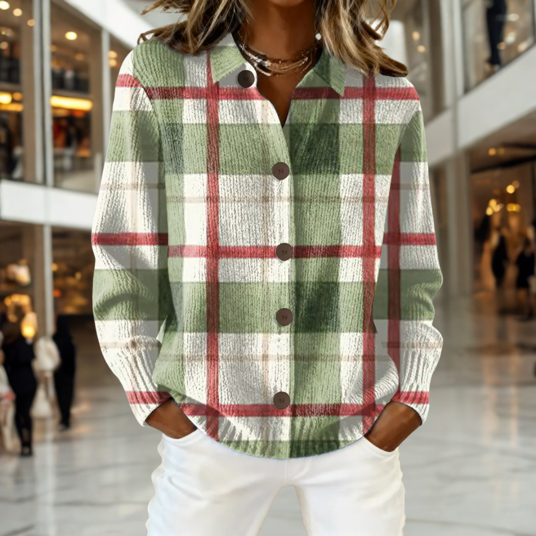 Vivian™ - Retro Tartan Cardigan
