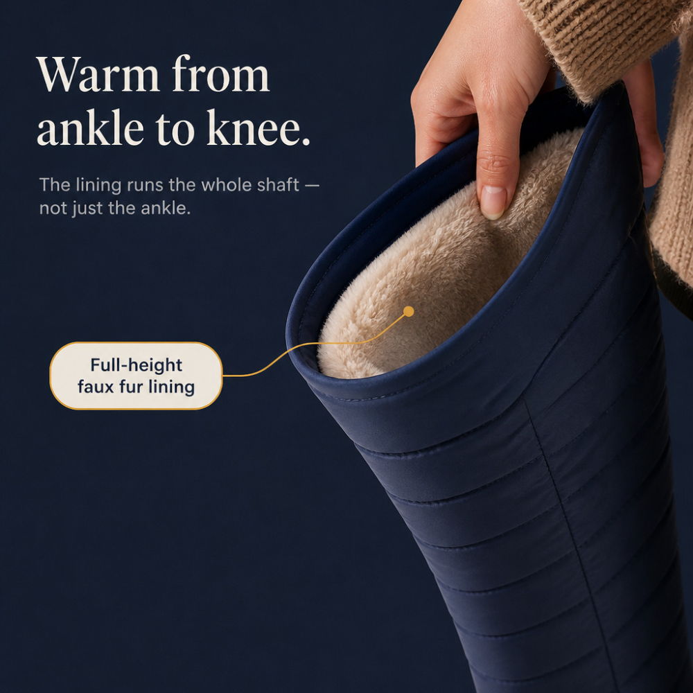 Duvella Quilted Puffer-Style Tall Winter Boots - Elena Harper