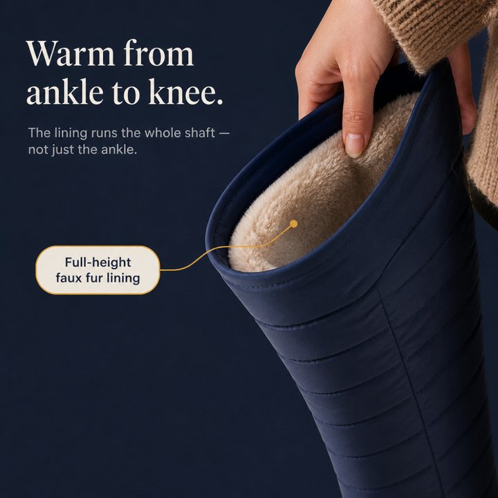 Duvella Quilted Puffer-Style Tall Winter Boots - Elena Harper