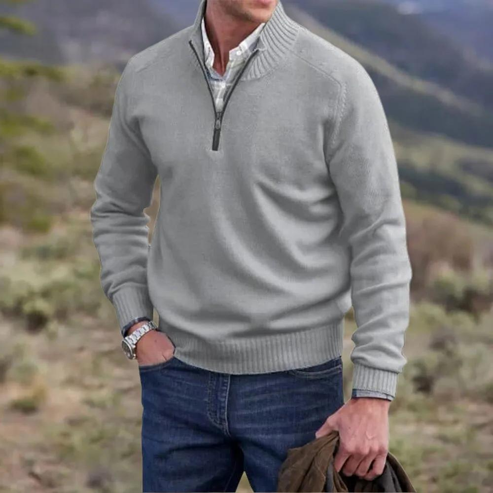 Victor - Zipped Cashmere Sweater for Men