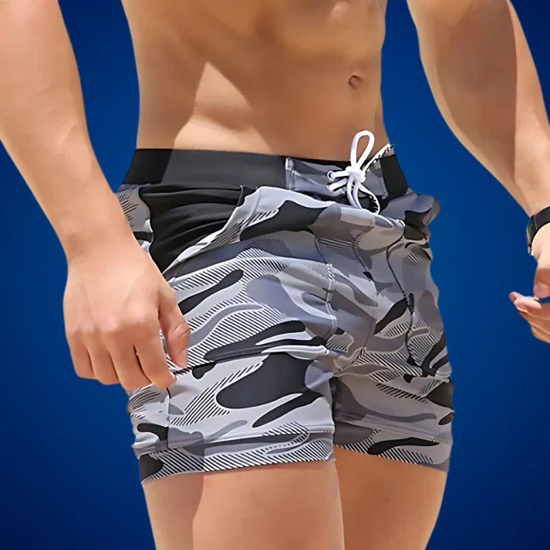 Men's Quick-Dry Swim Shorts for Beach & Pool, view 3 - Elena Harper