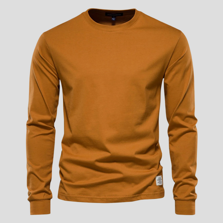 Men’s Long-Sleeved Round-Neck Shirt, view 7 - Elena Harper