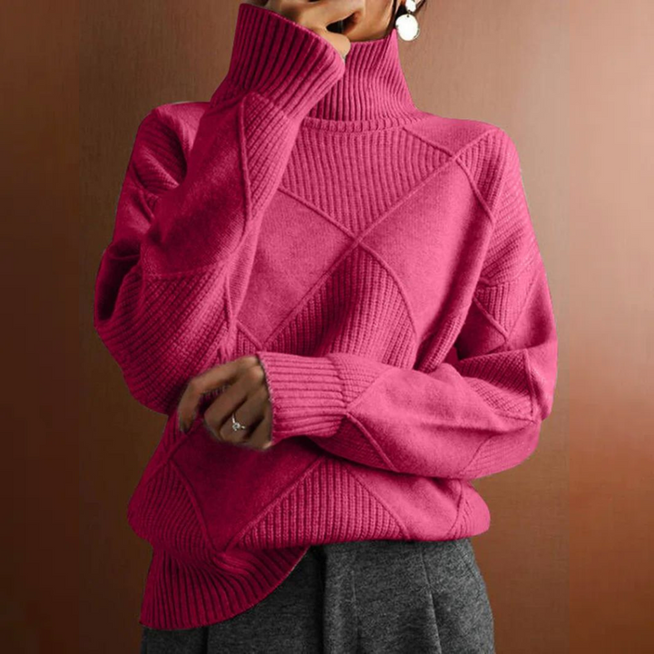 Lina - Comfortable High Neck Sweater