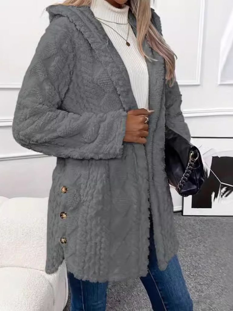 LAURA HOODED CARDIGAN JACKET