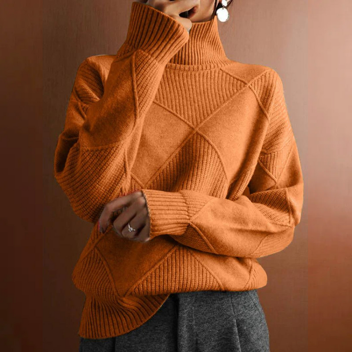 Lina - Comfortable High Neck Sweater