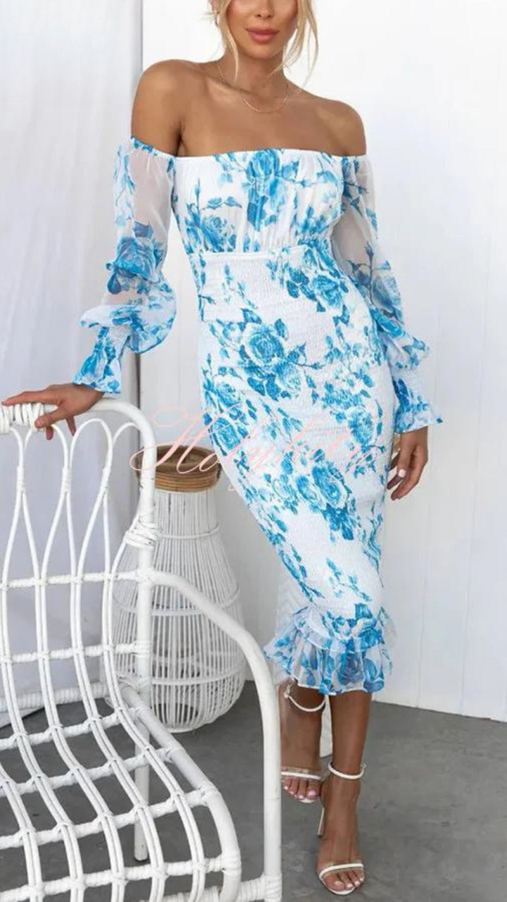 Dalia Midi Dress, view 7 - Elena Harper