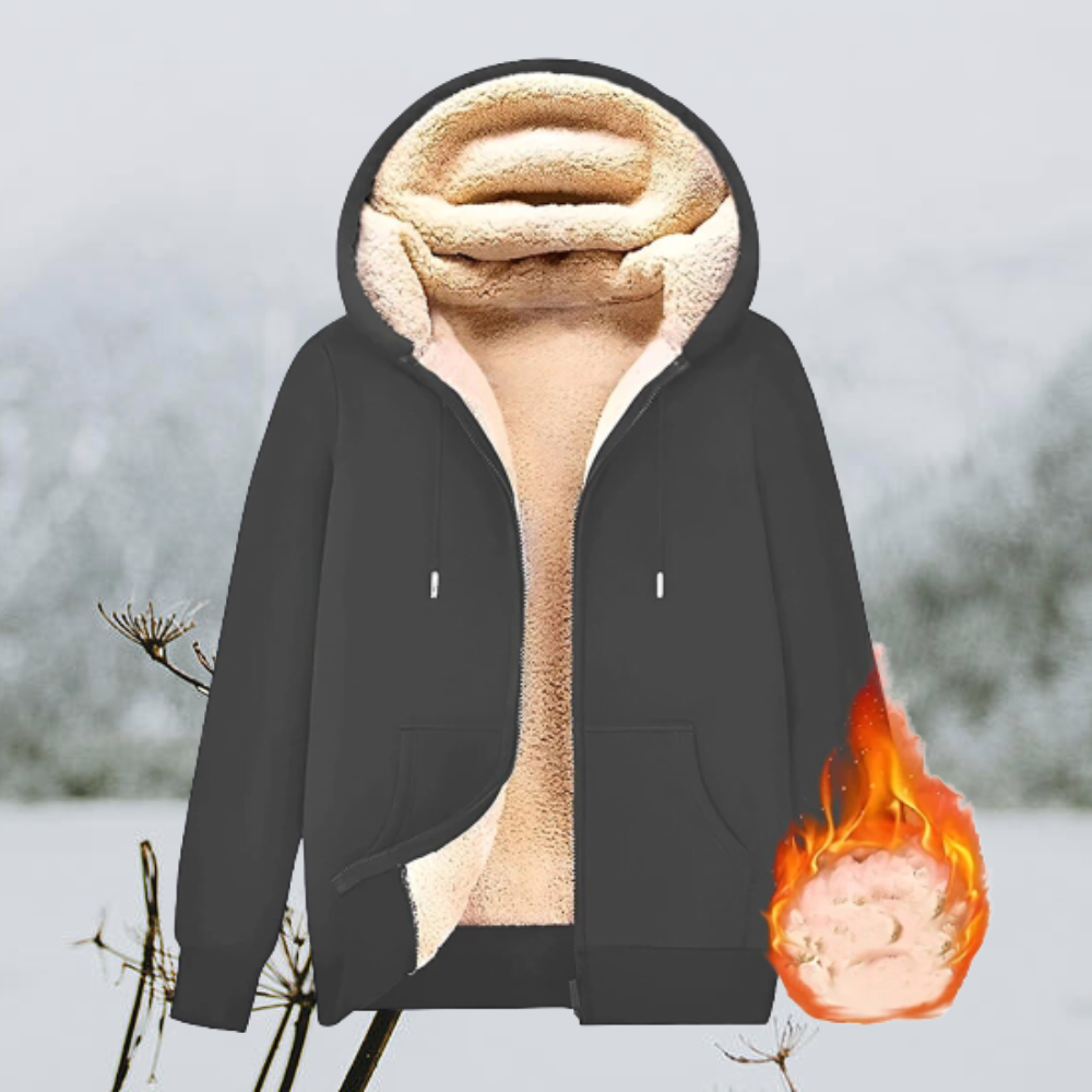 50% DISCOUNT || Nele™ - Cozy Unisex Sheepskin Hooded Jacket